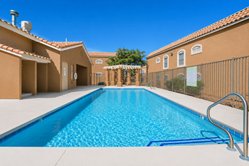 Swimming pool, spa, and sundeck